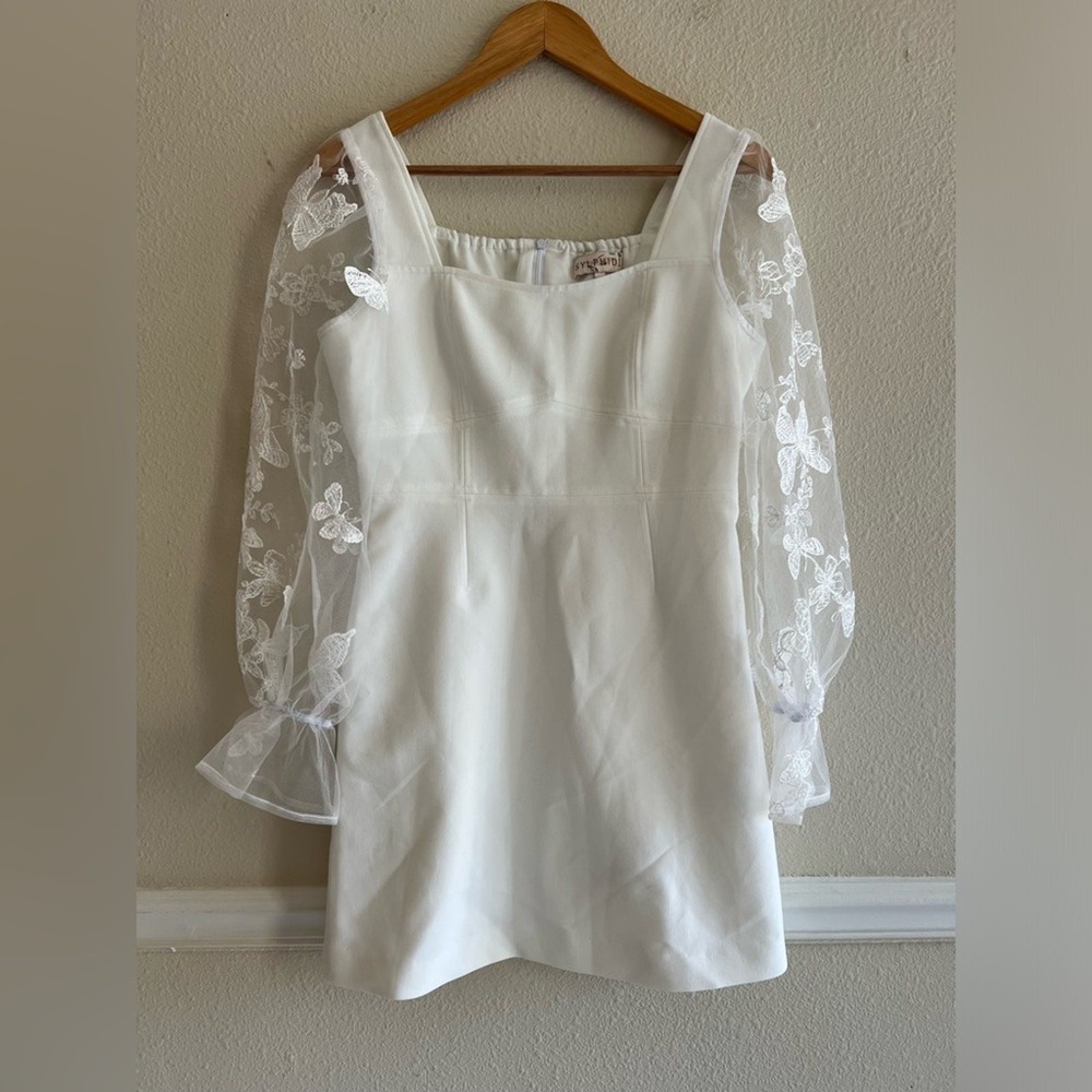 Sylphide Butterfly Mesh Sleeve Mini Dress Large (smaller) Fairy Boho Festival